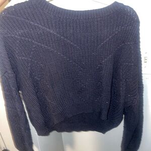 Black fashion nova half sweater